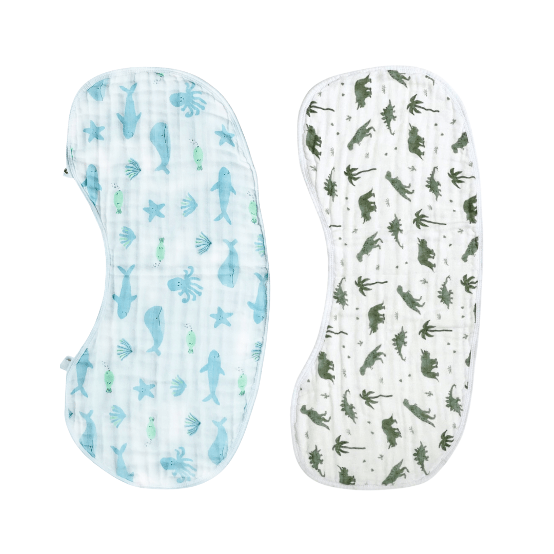2 - in - 1 Burp Cloth Bibs - 2 Pack - Dear Perli