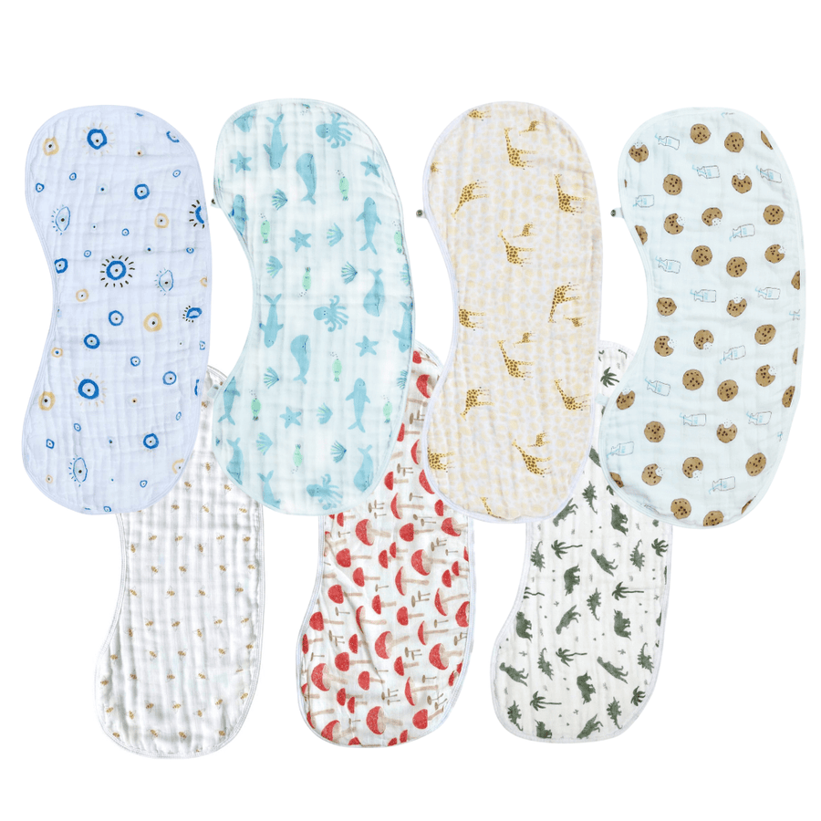 2 - in - 1 Burp Cloth Bibs - 7 Pack - Dear Perli