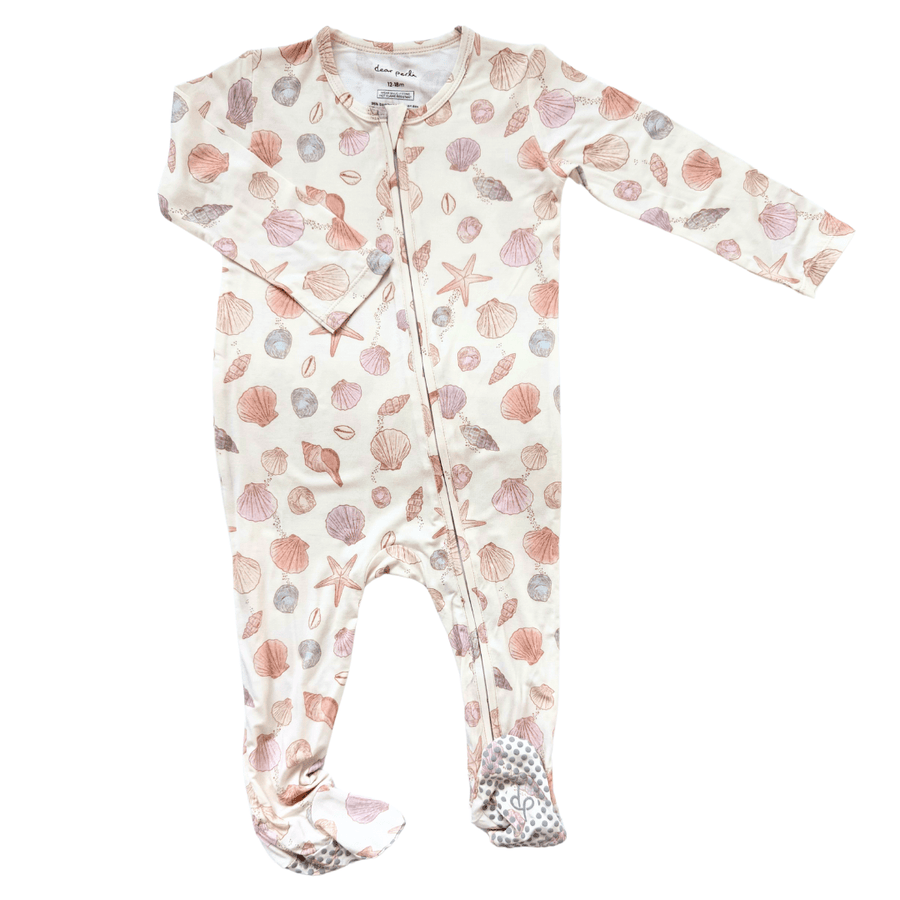 Footie Zippered One Piece in Shellabrations - Dear Perli