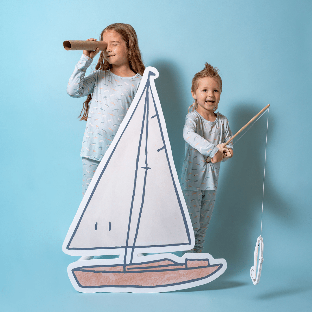 Toddler Pajama Set in Gone Fishin' - Dear Perli