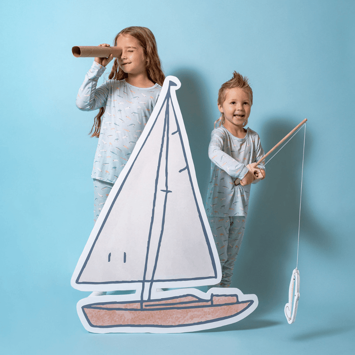 Toddler Pajama Set in Gone Fishin' - Dear Perli