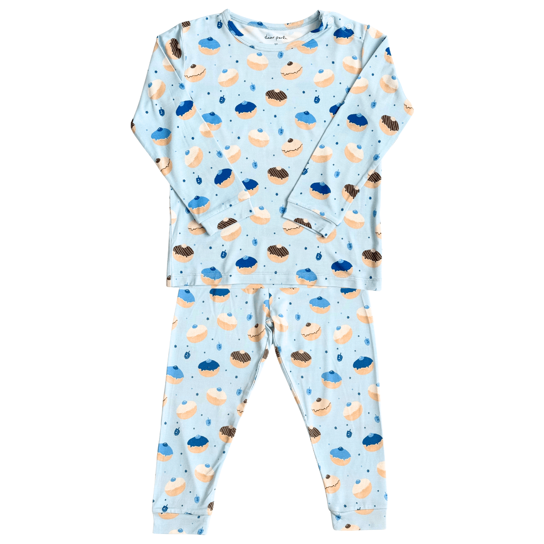 Toddler Pajama Set in Hanukkah Glaze - Dear Perli