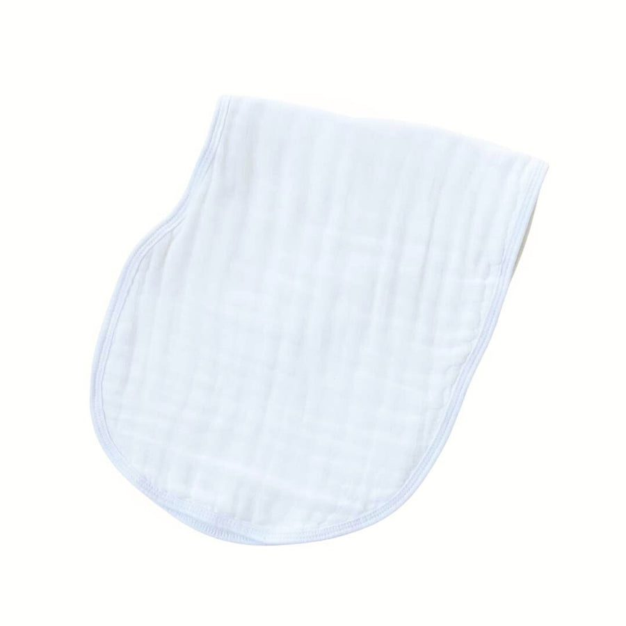 2-in-1 Burp Cloth Bibs- Solid White - Bundled Baby