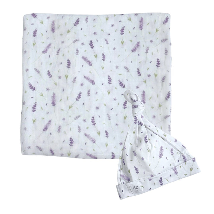 Bamboo Muslin Swaddle Blanket & Topknot Set - Into the Wild - Dear Perli