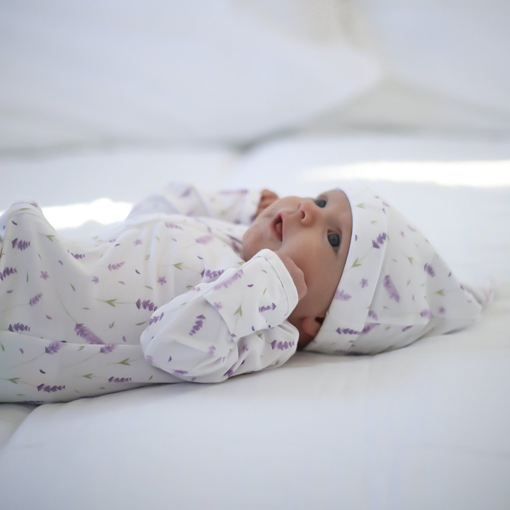 Footie Zippered One Piece in French Lavender - Dear Perli