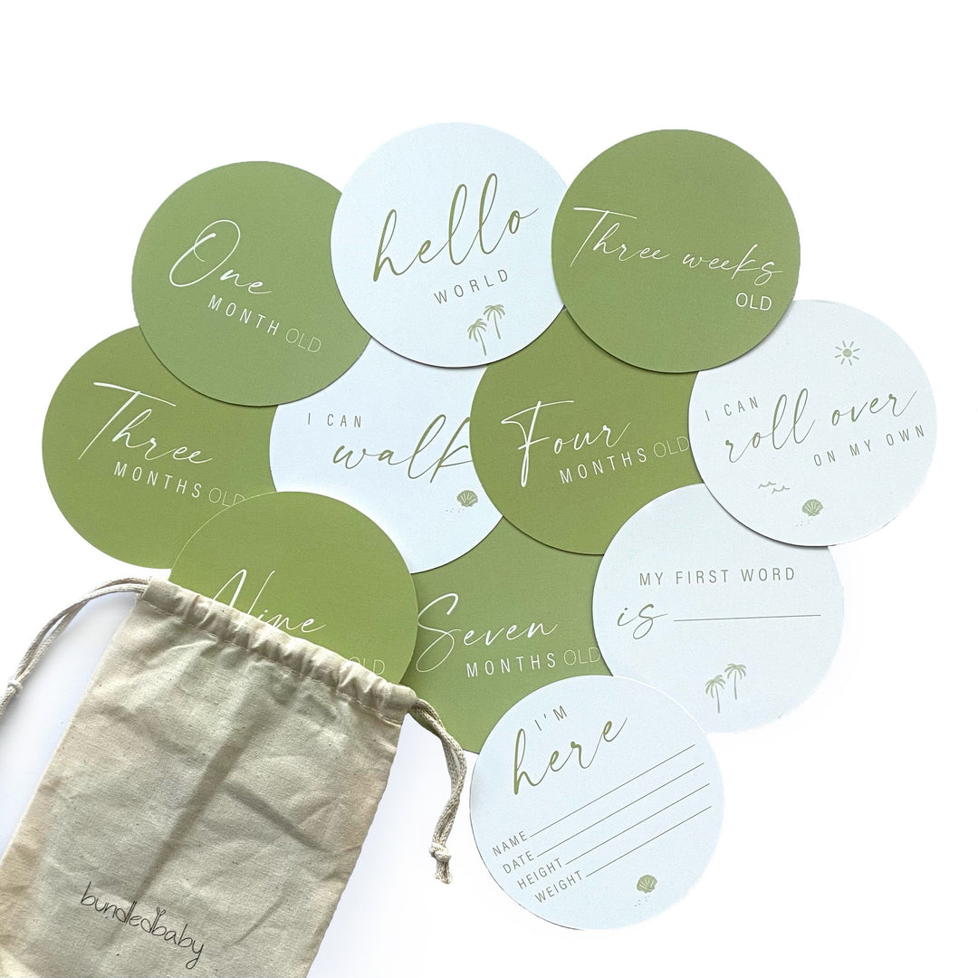 Gift Product - Baby Milestone Cards: Miami Beach - Bundled Baby