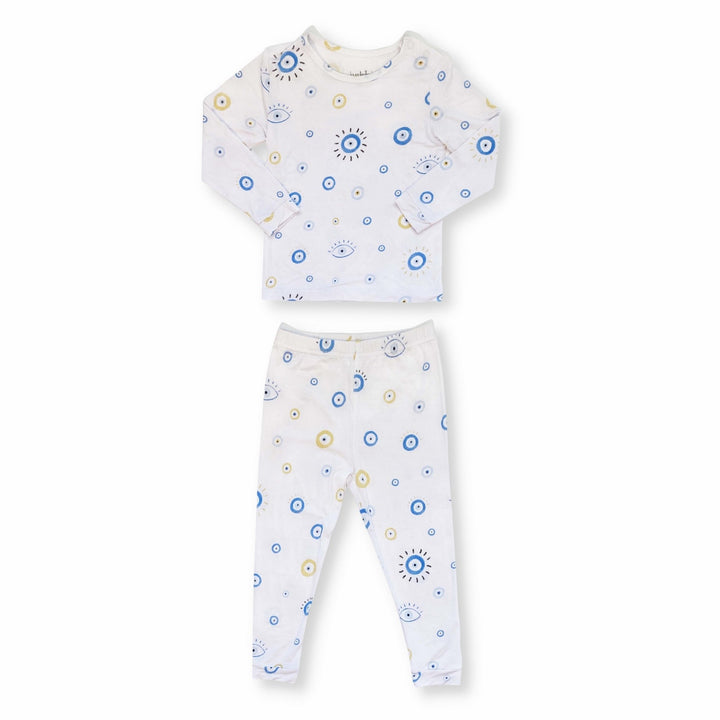 Long Sleeve Pajamas Two Piece- Eye See You - Bundled Baby