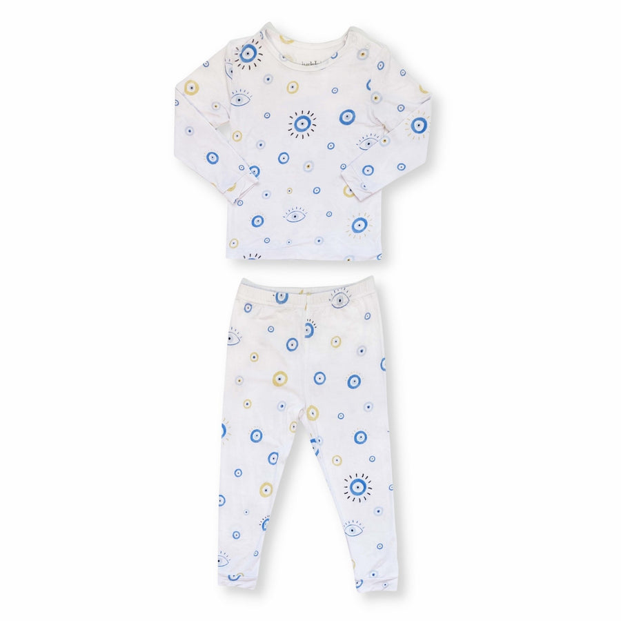 Long Sleeve Pajamas Two Piece- Eye See You - Bundled Baby