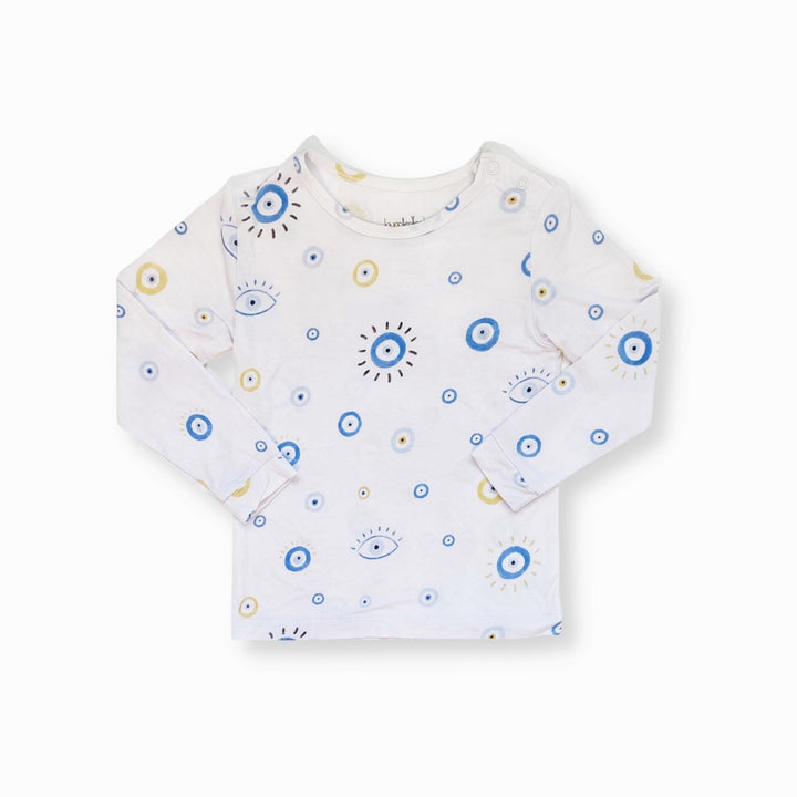 Long Sleeve Pajamas Two Piece- Eye See You - Bundled Baby