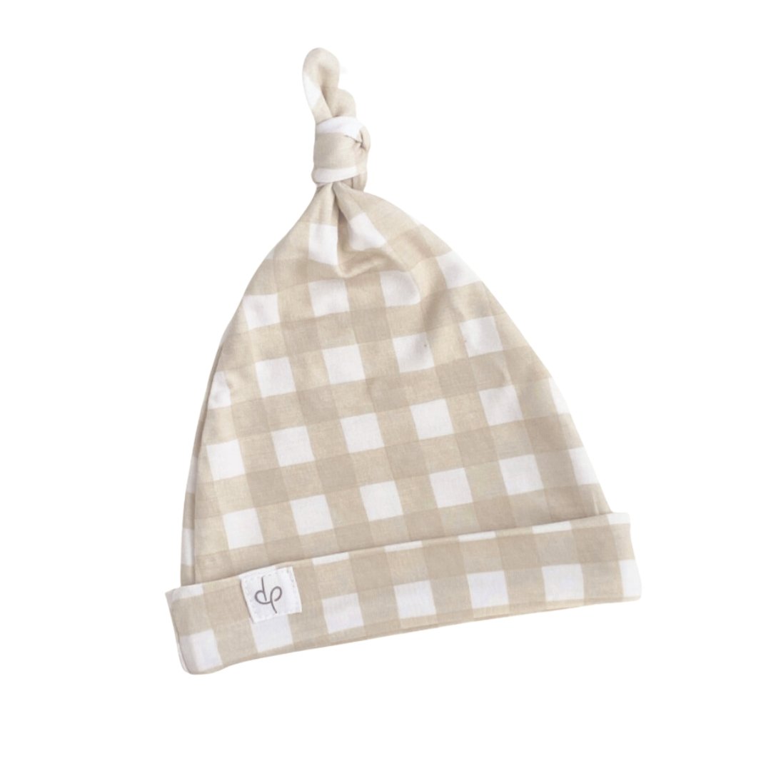 *PRE-ORDER* Top Knot Hat - Gingham - Dear Perli