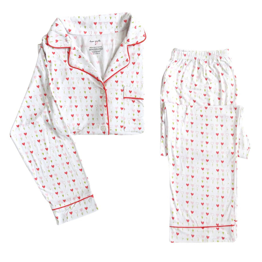 *PREORDER* Women's Long Sleeve Pajama Set in Growing Love - Dear Perli