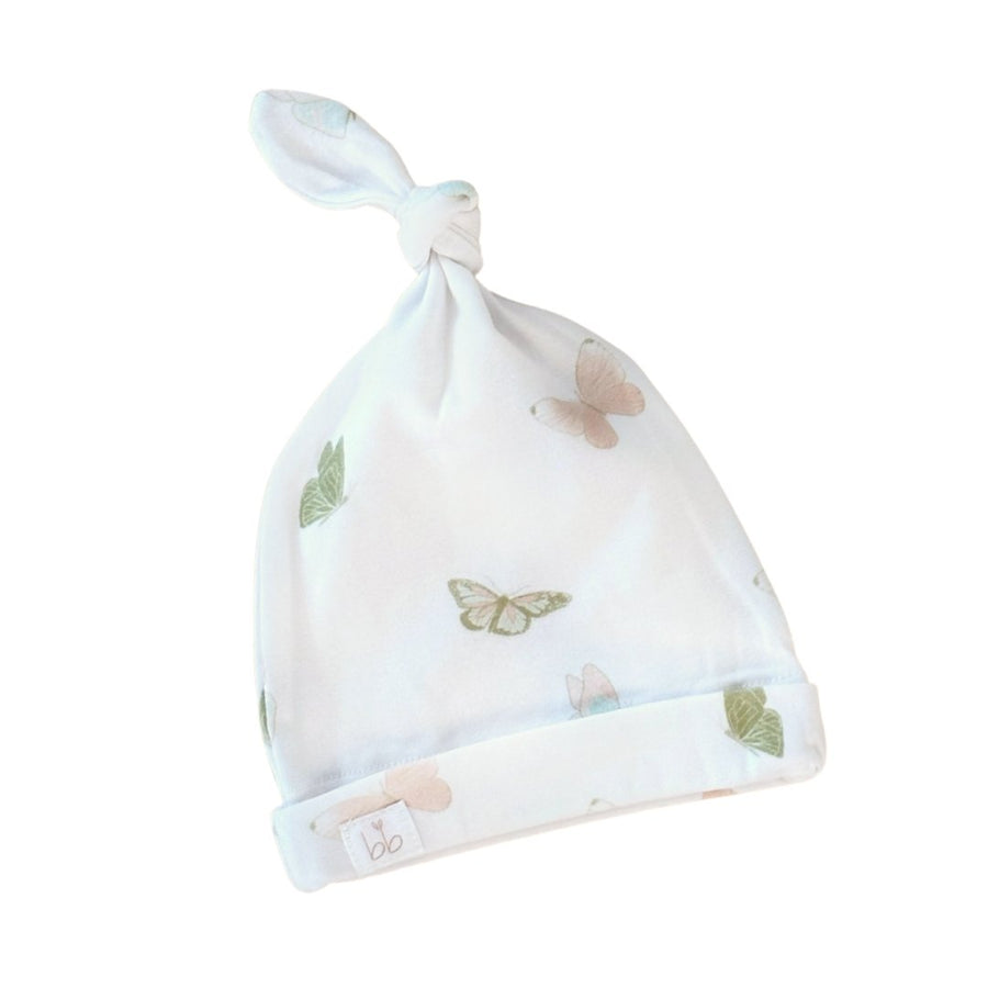 Top Knot Hat - Butterflies - Bundled Baby