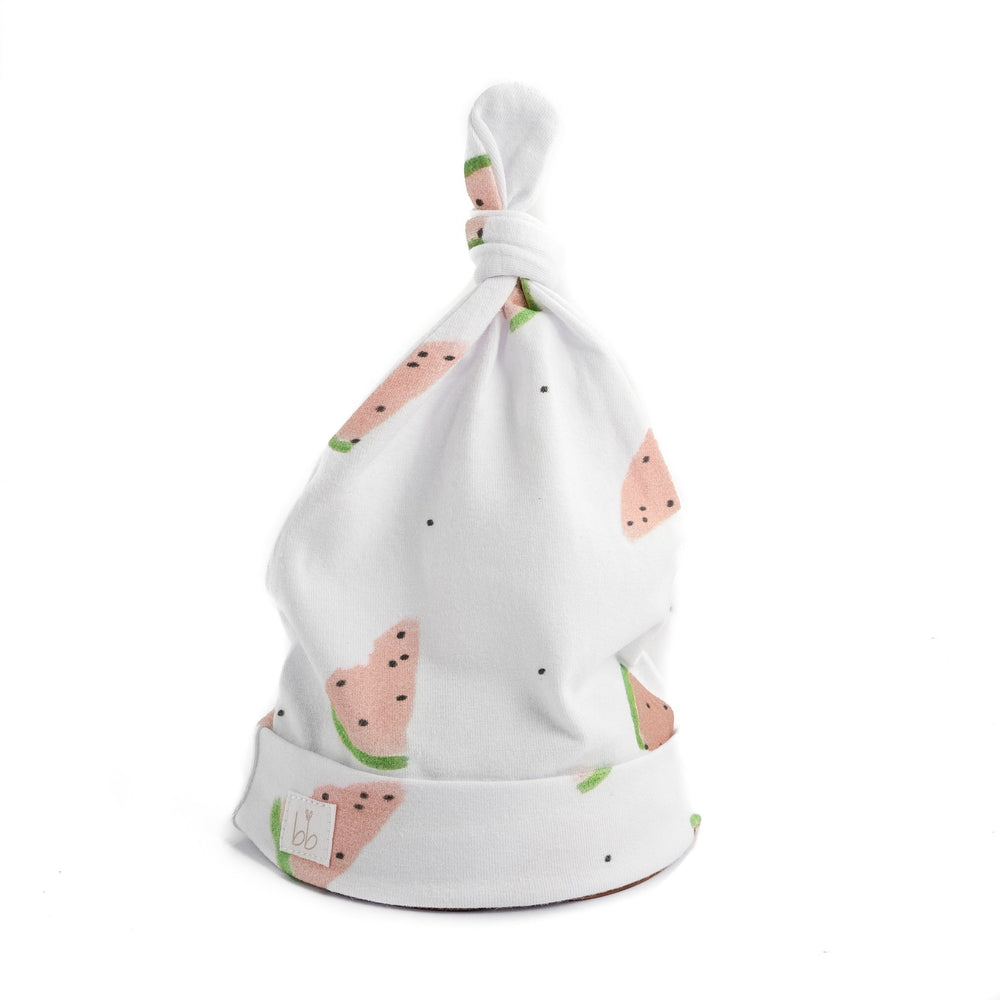 Top Knot Hat - Watermelon - Bundled Baby