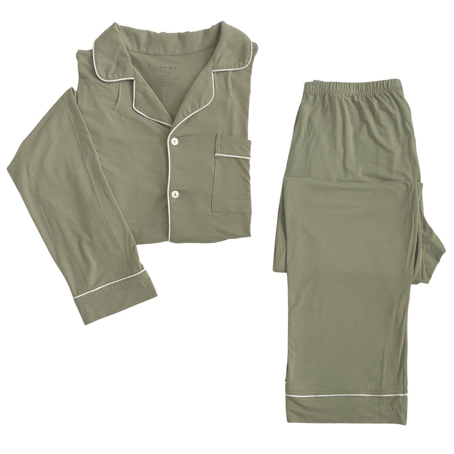 Women's Long Sleeve Pajama Set in Sage - Dear Perli