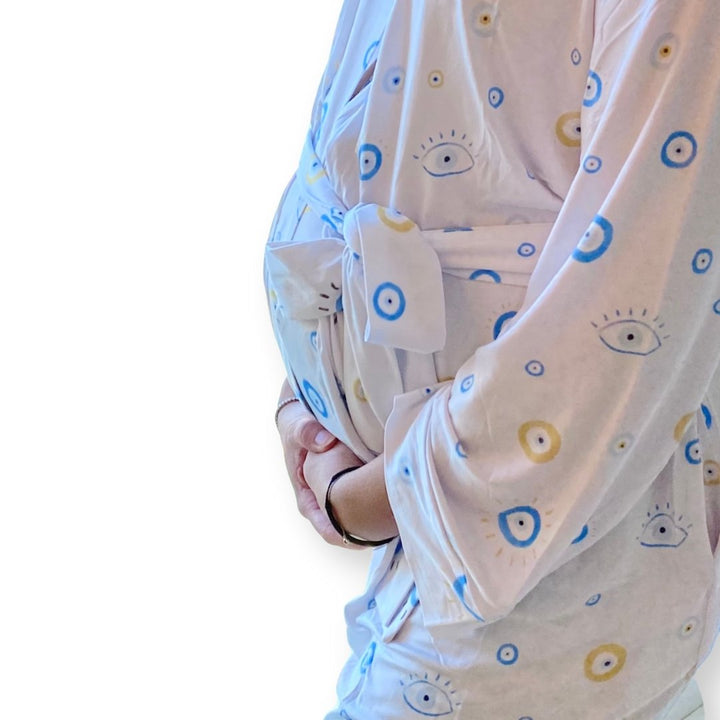 Women's Lounge Robe- Eye See You - Bundled Baby