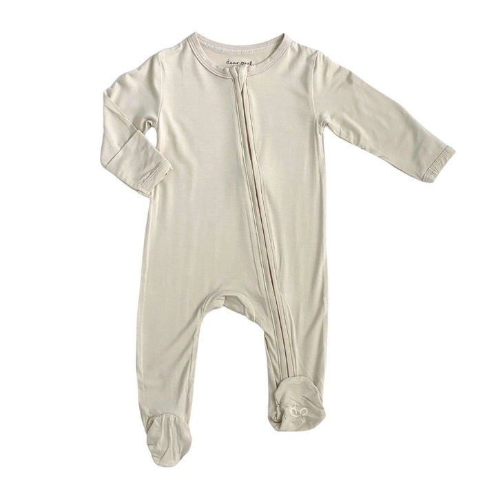 Zippered Footie in Apricot - Dear Perli