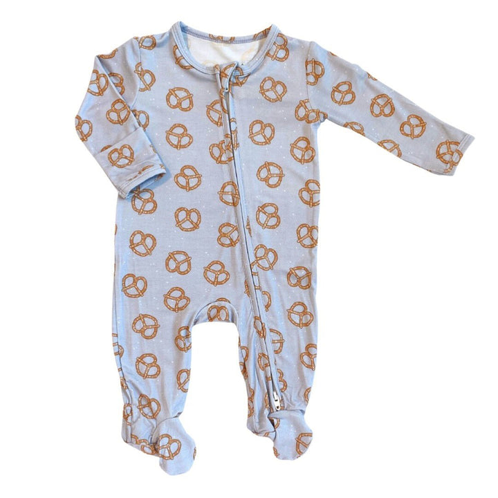 Zippered Footie in Pretzel Twists - Dear Perli