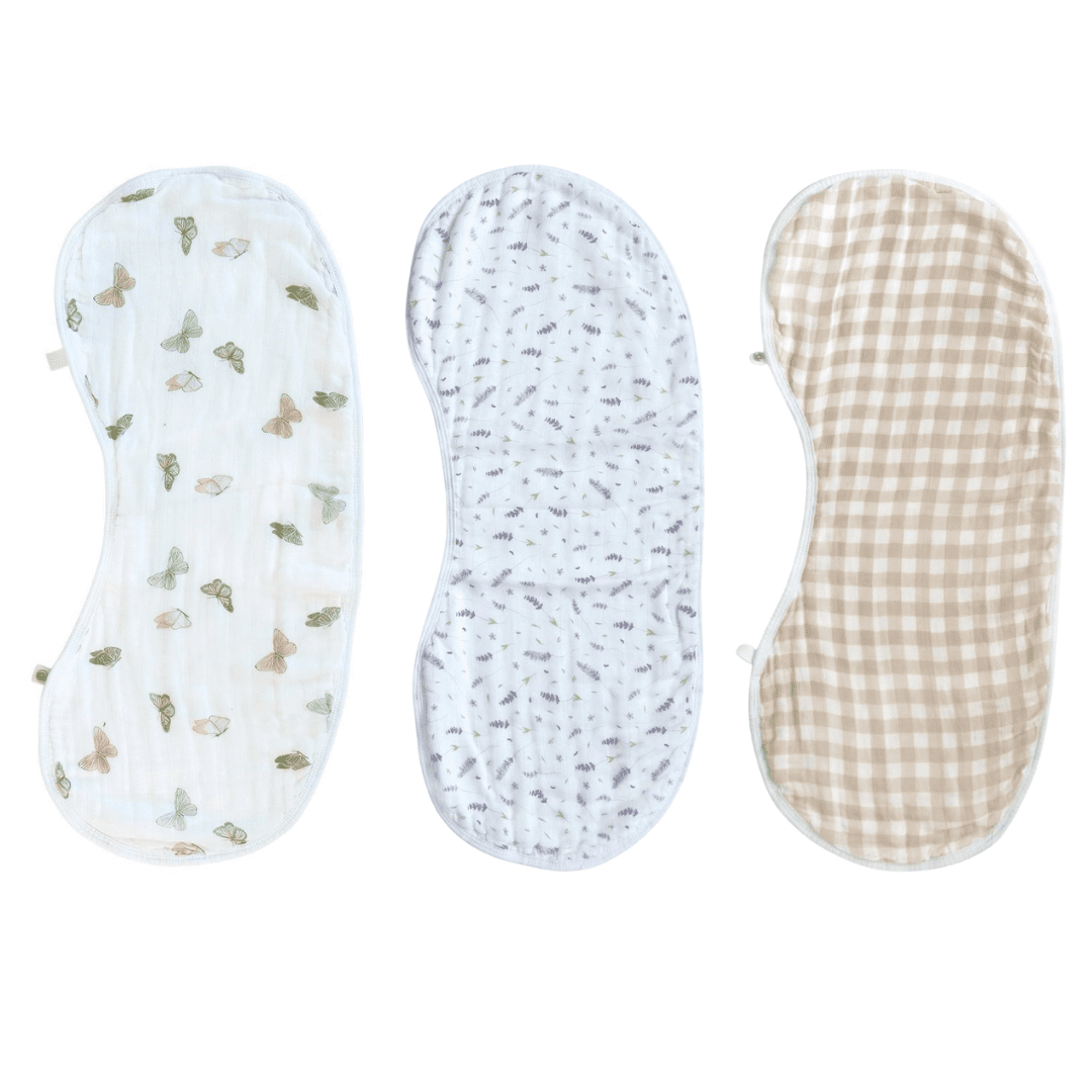 2 - in - 1 Burp Cloth Bibs | Calm & Collected Set (3 - Pack) - Dear Perli