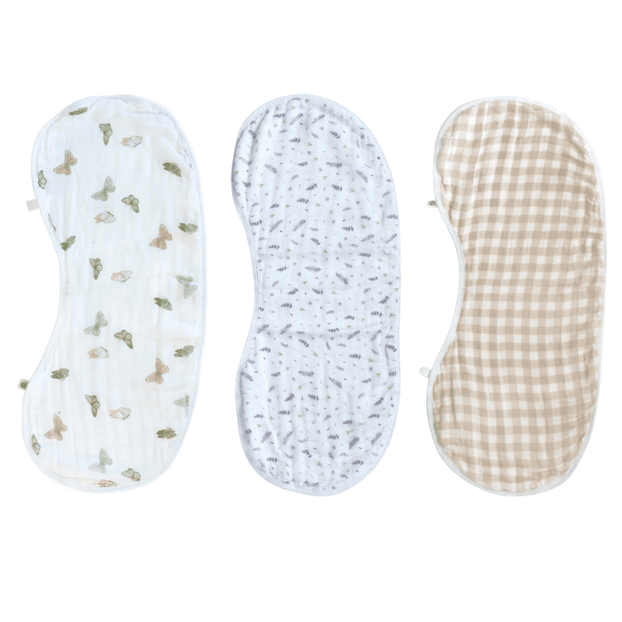 2 - in - 1 Burp Cloth Bibs | Calm & Collected Set (3 - Pack) - Dear Perli