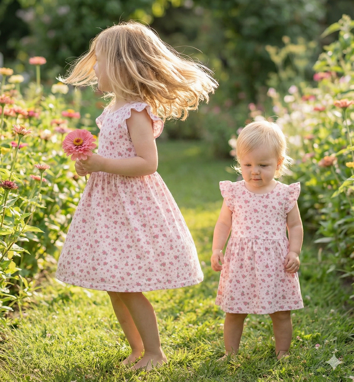 Twirl Dress in Rosie Posie