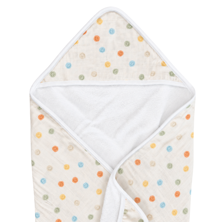 Hooded Towel in Smiley Days