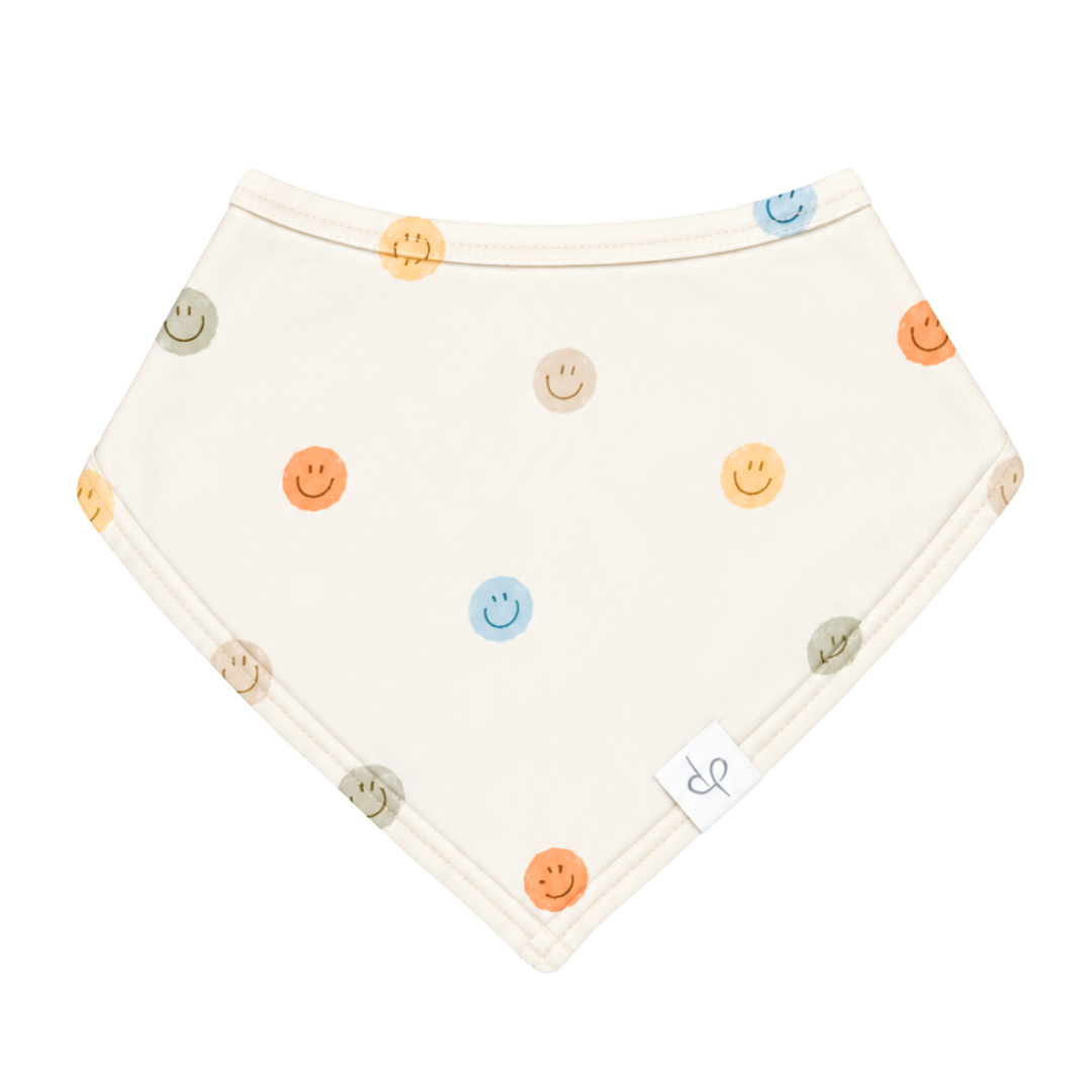 Bandana Bib in Smiley Days