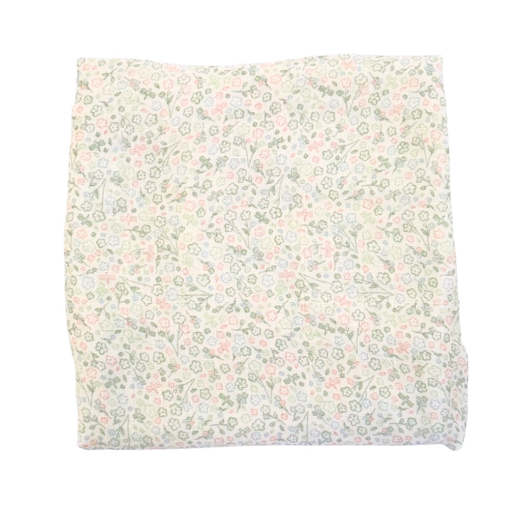 Bamboo Muslin Swaddle Blanket - Bloom By The Pond - Dear Perli