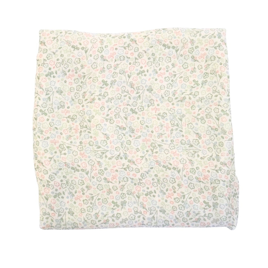 Bamboo Muslin Swaddle Blanket - Bloom By The Pond - Dear Perli