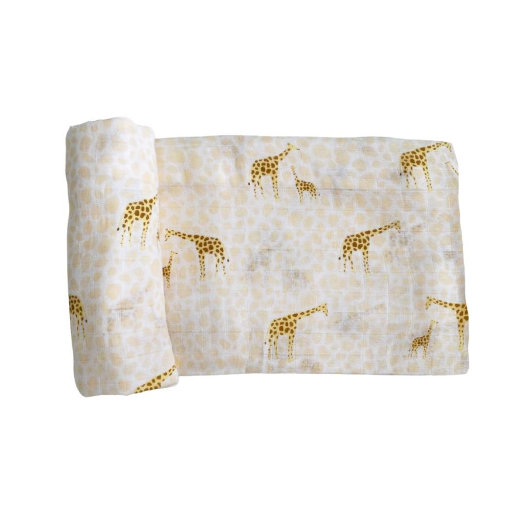 Bamboo Muslin Swaddle Blanket in Baby Ballers - Dear Perli