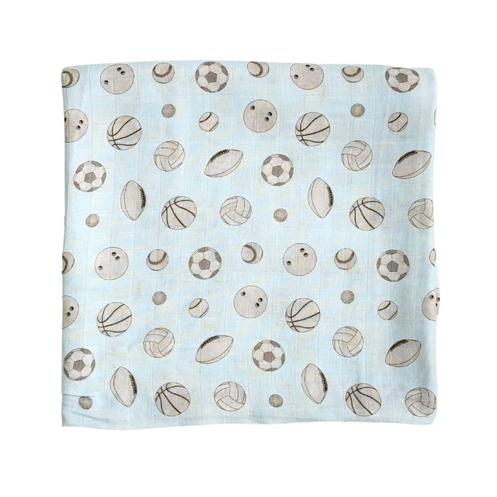 Bamboo Muslin Swaddle Blanket in Busy Bees - Dear Perli