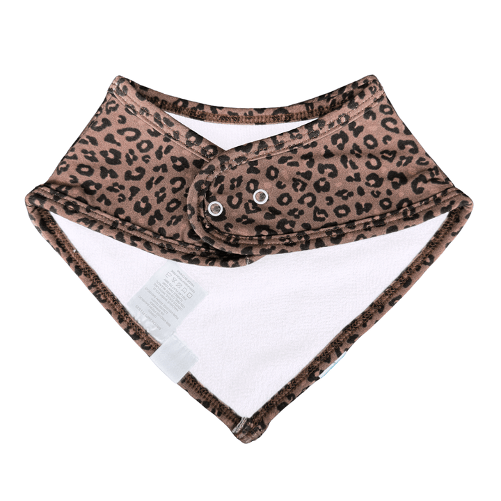Bandana Bib in Chocolate Leopard - Dear Perli