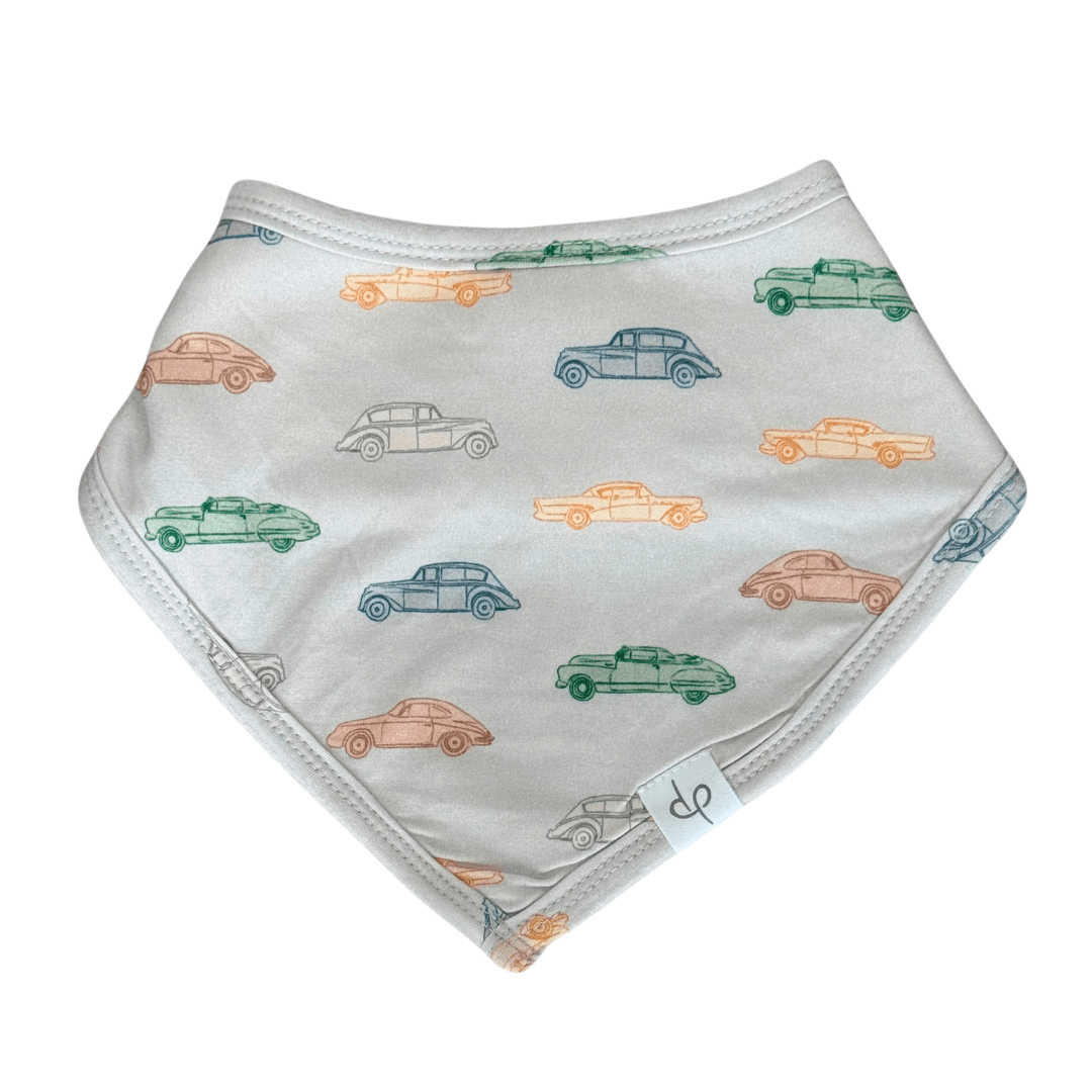 Bandana Bib in Vintage Vroom - Dear Perli