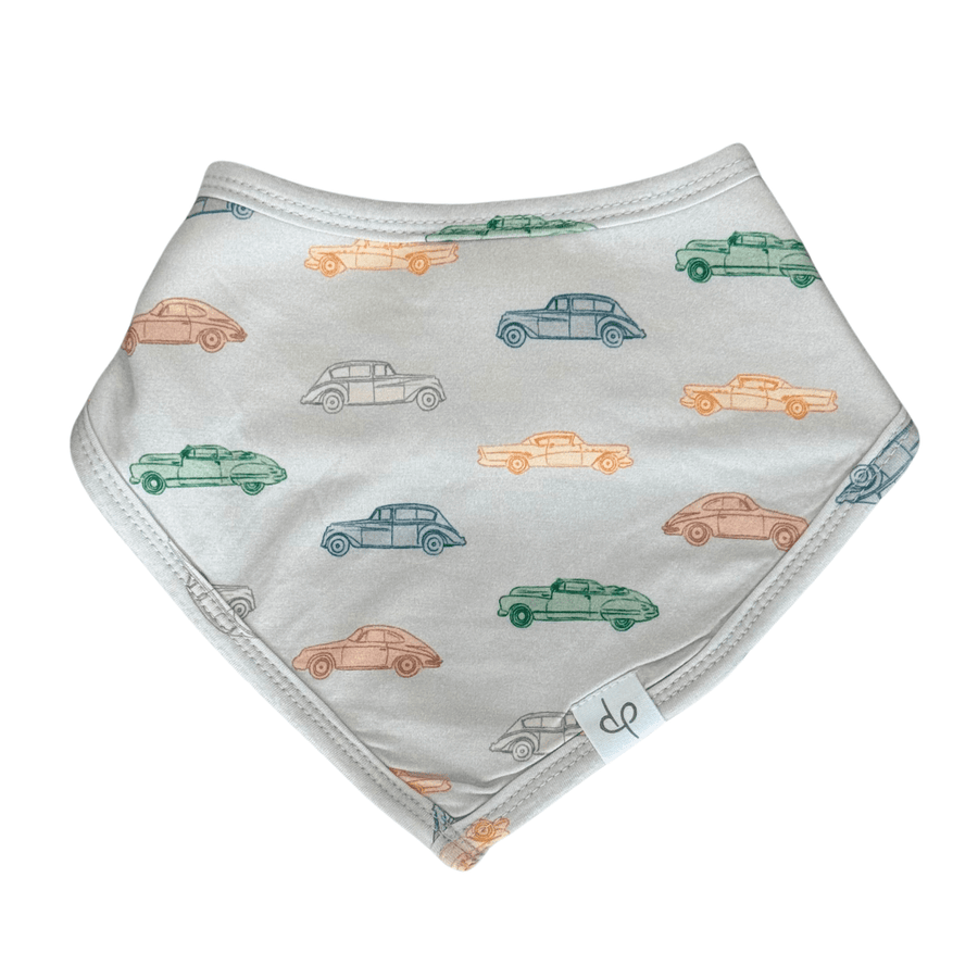 Bandana Bib in Vintage Vroom - Dear Perli