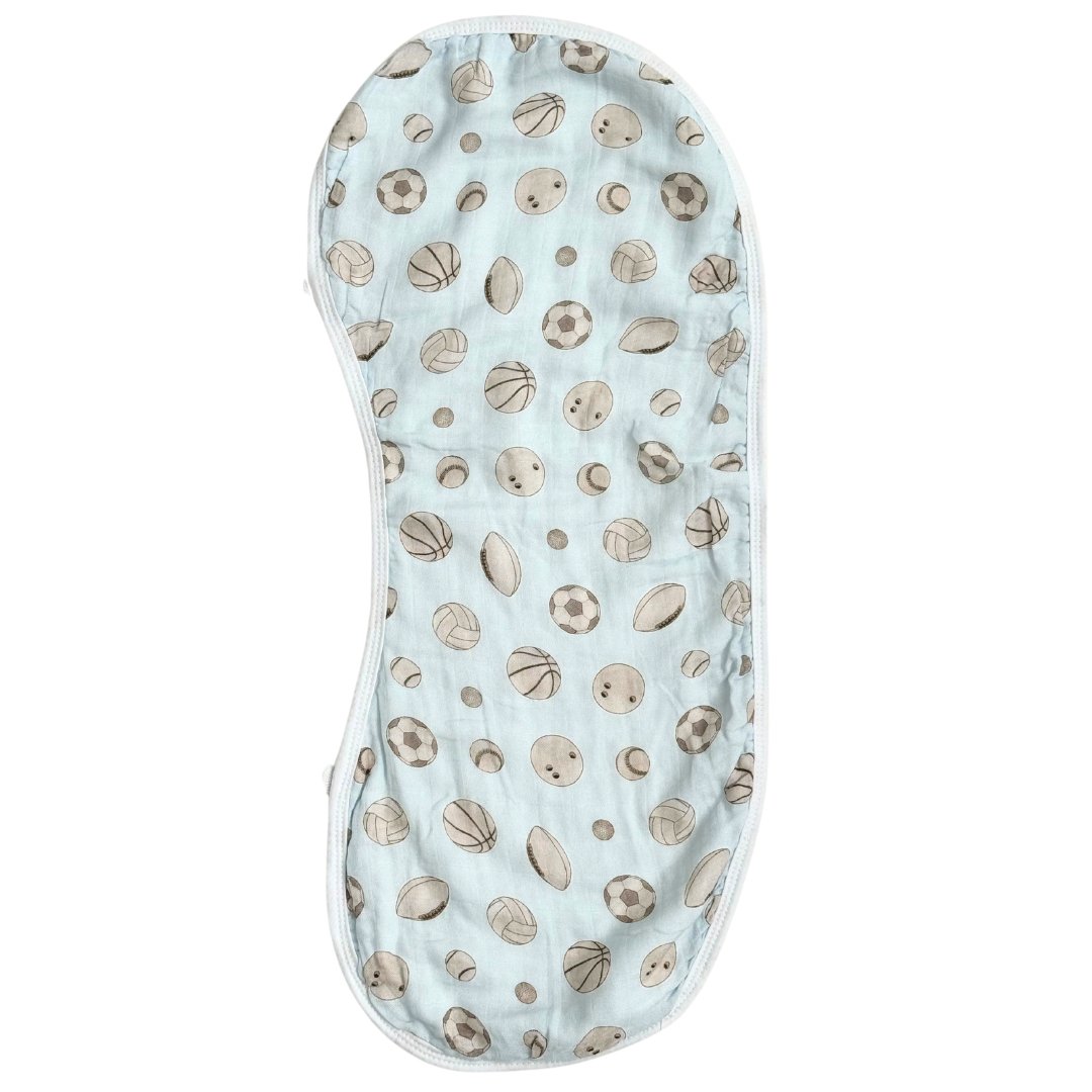 Burp Cloth Bib in Baby Ballers - Dear Perli