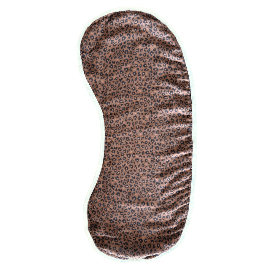 Burp Cloth Bib in Chocolate Leopard - Dear Perli