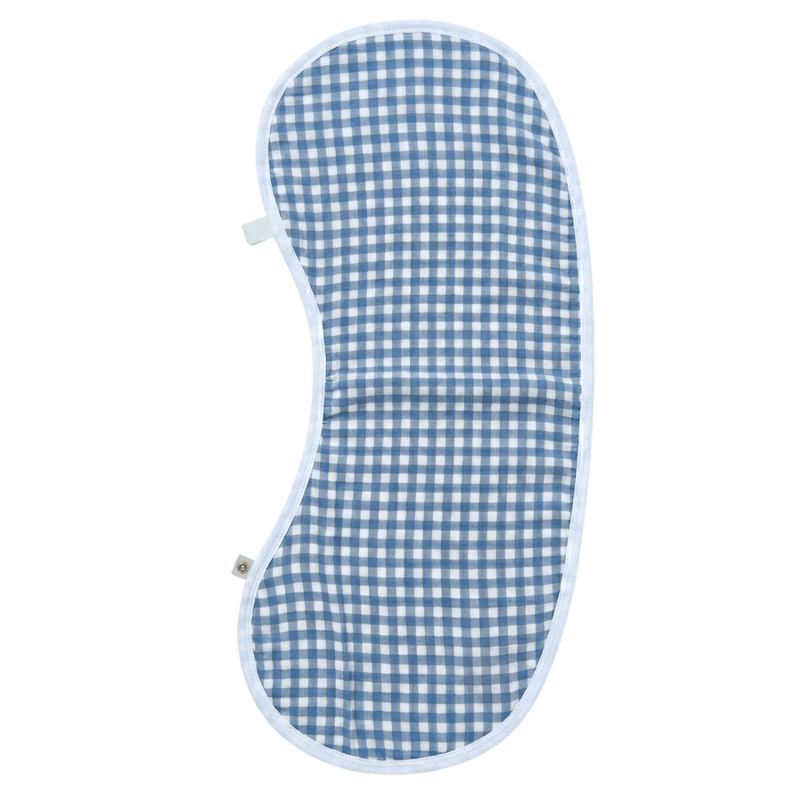 Burp Cloth Bib in Micro Gingham Navy - Dear Perli