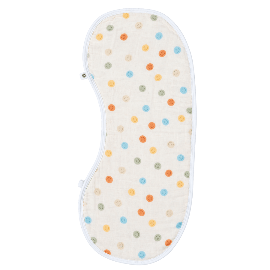 Burp Cloth Bib in Smiley Days - Dear Perli