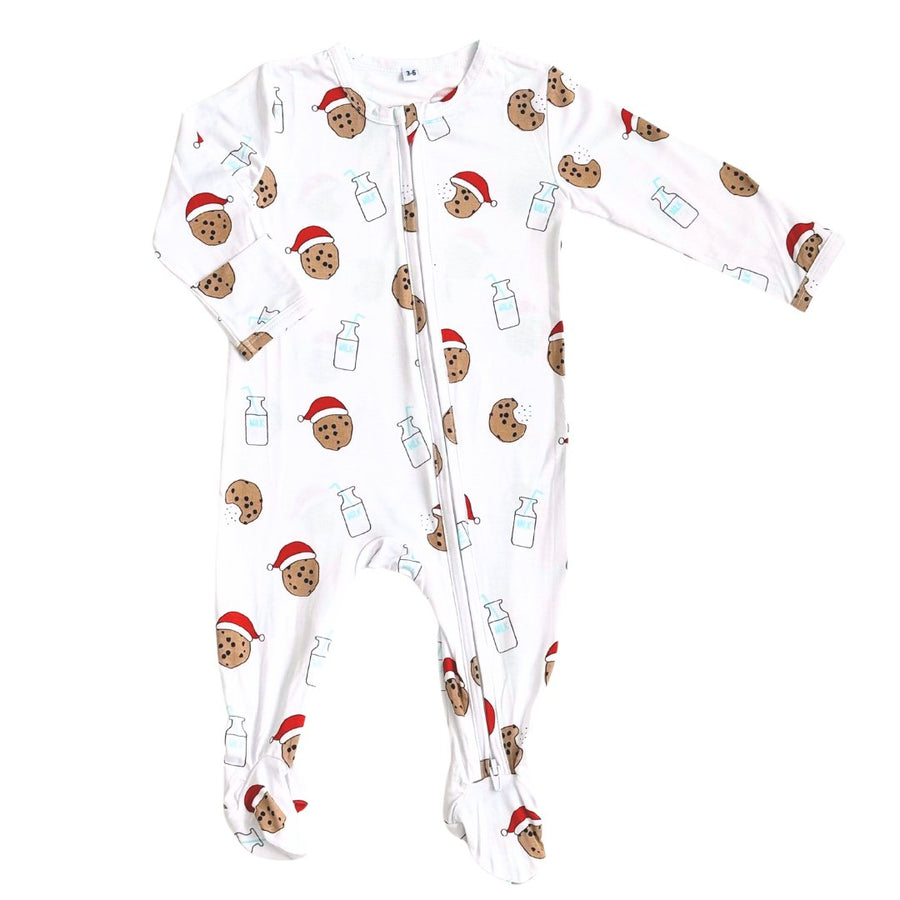 Footie Zippered One Piece in Cookie Craze Christmas Edition - Dear Perli