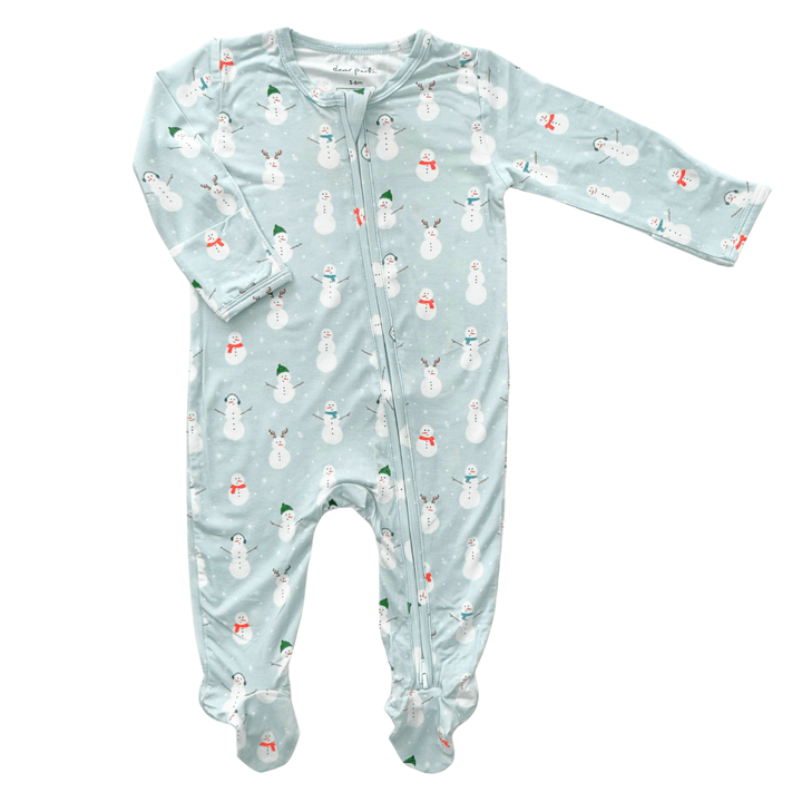 Footie Zippered One Piece in Frosted Friends - Dear Perli