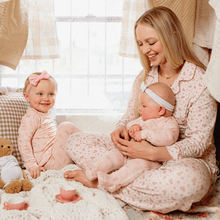 Footie Zippered One Piece in Tea Time - Dear Perli
