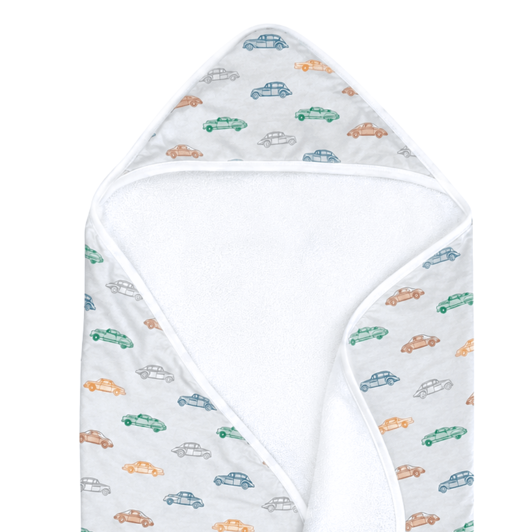 Hooded Towel in Vintage Vroom - Dear Perli