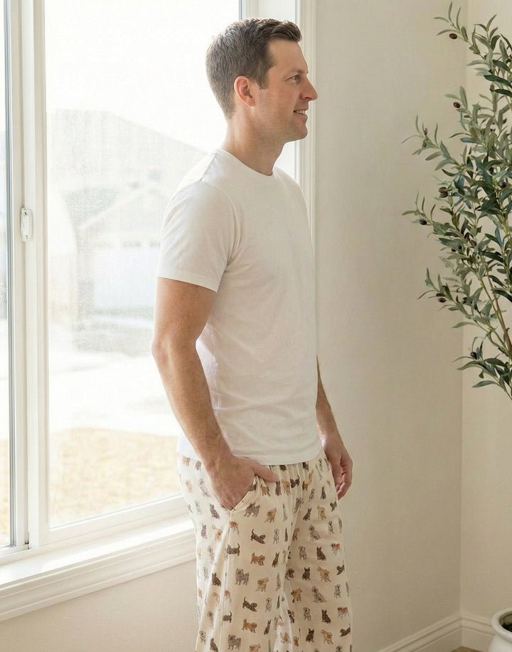 Men's Pajama Pants in Doggy Friends - Dear Perli
