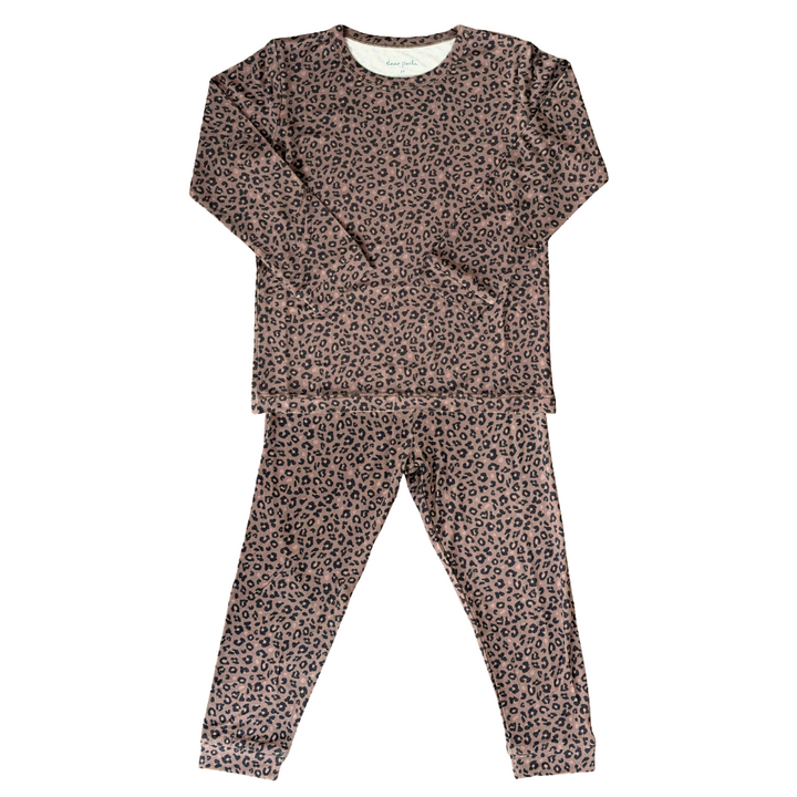 Toddler Pajama Set in Chocolate Leopard