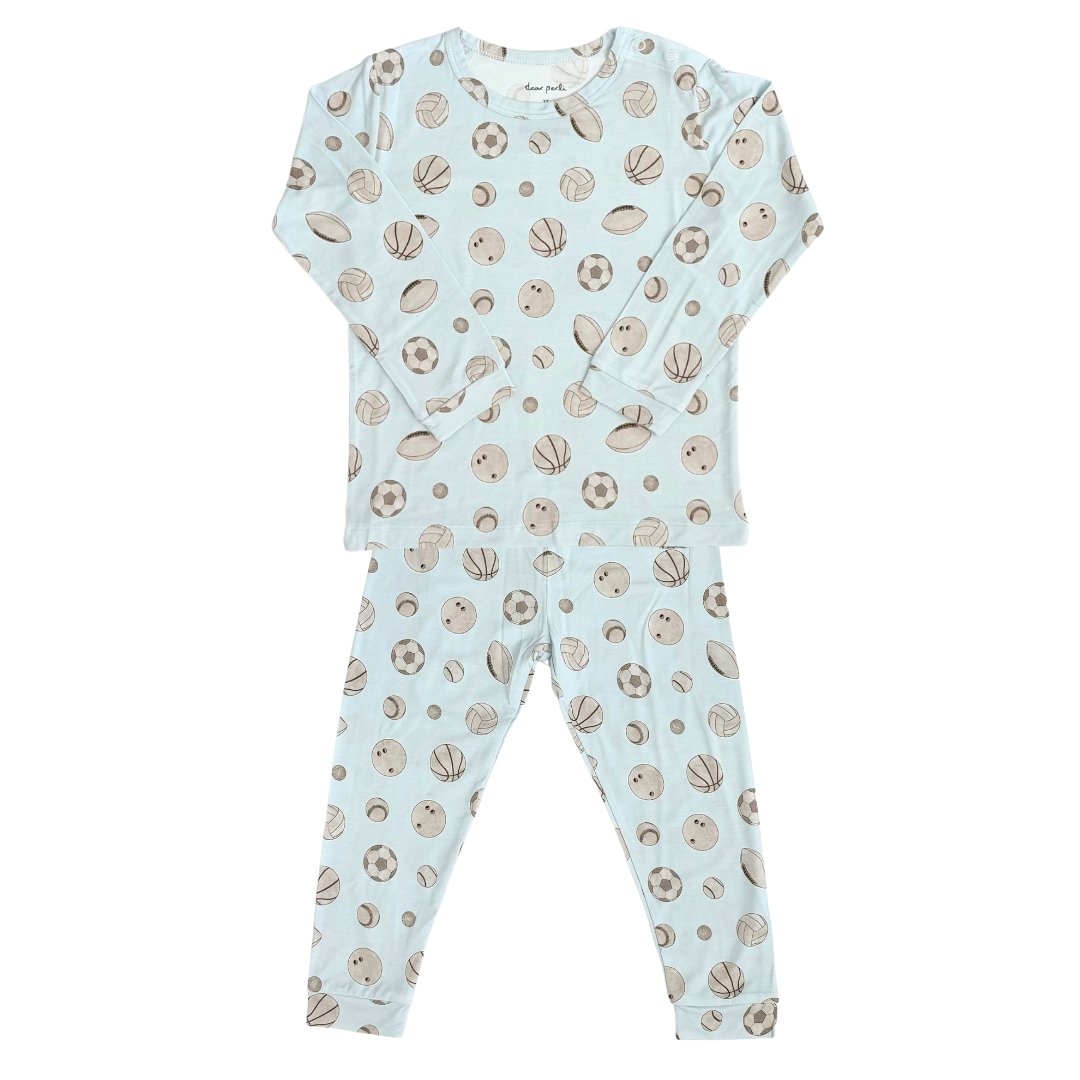 Toddler Pajama Set in Baby Ballers - Dear Perli