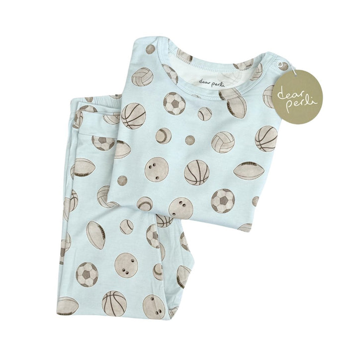 Toddler Pajama Set in Baby Ballers - Dear Perli