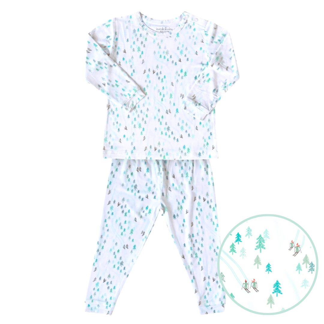 Toddler Pajama Set in Bunny Slopes - Dear Perli