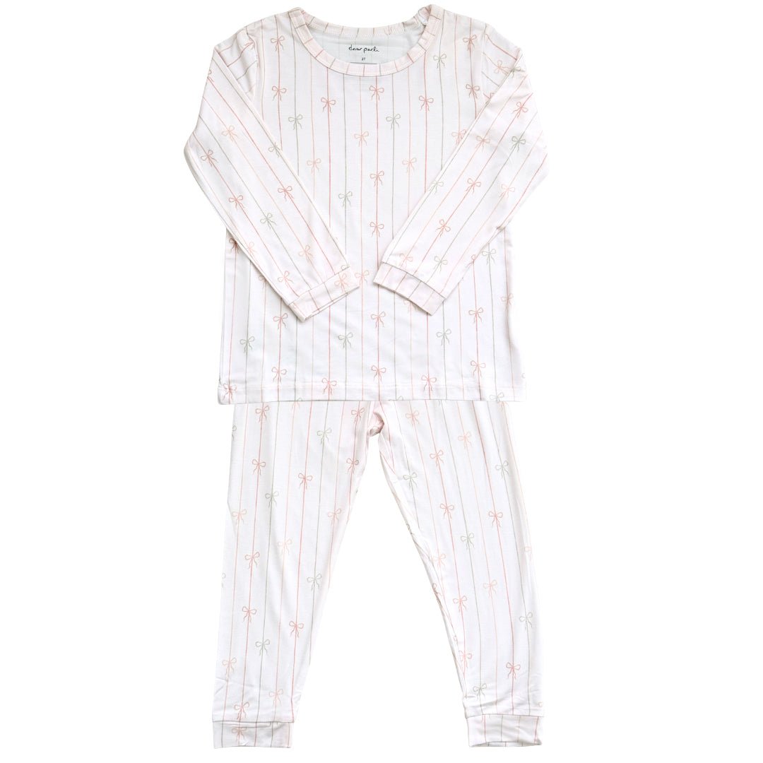 Toddler Pajama Set in Darling Bows - Dear Perli