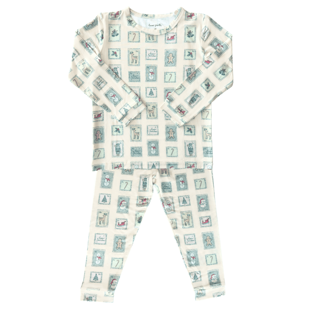 Toddler Pajama Set in Dear Santa - Dear Perli