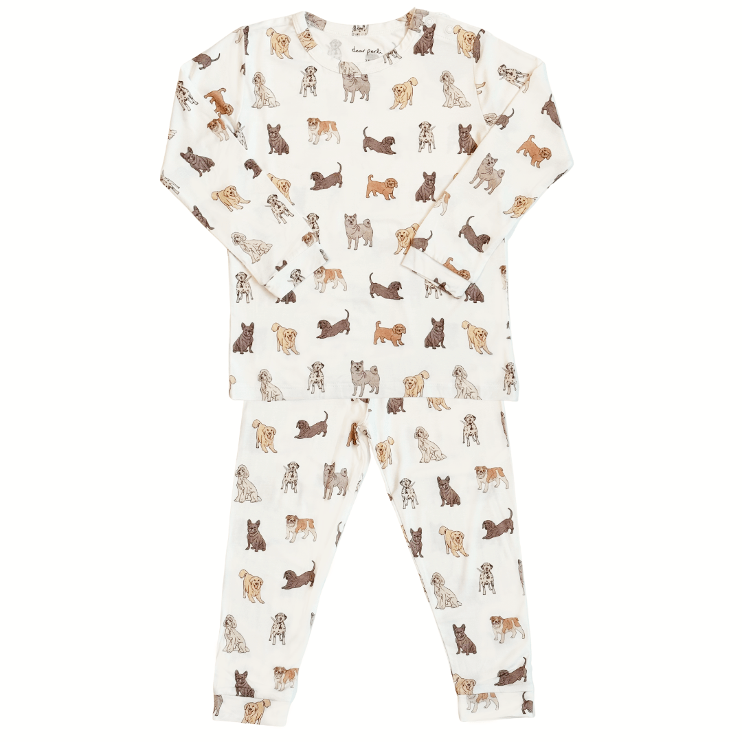 Toddler Pajama Set in Doggy Friends - Dear Perli