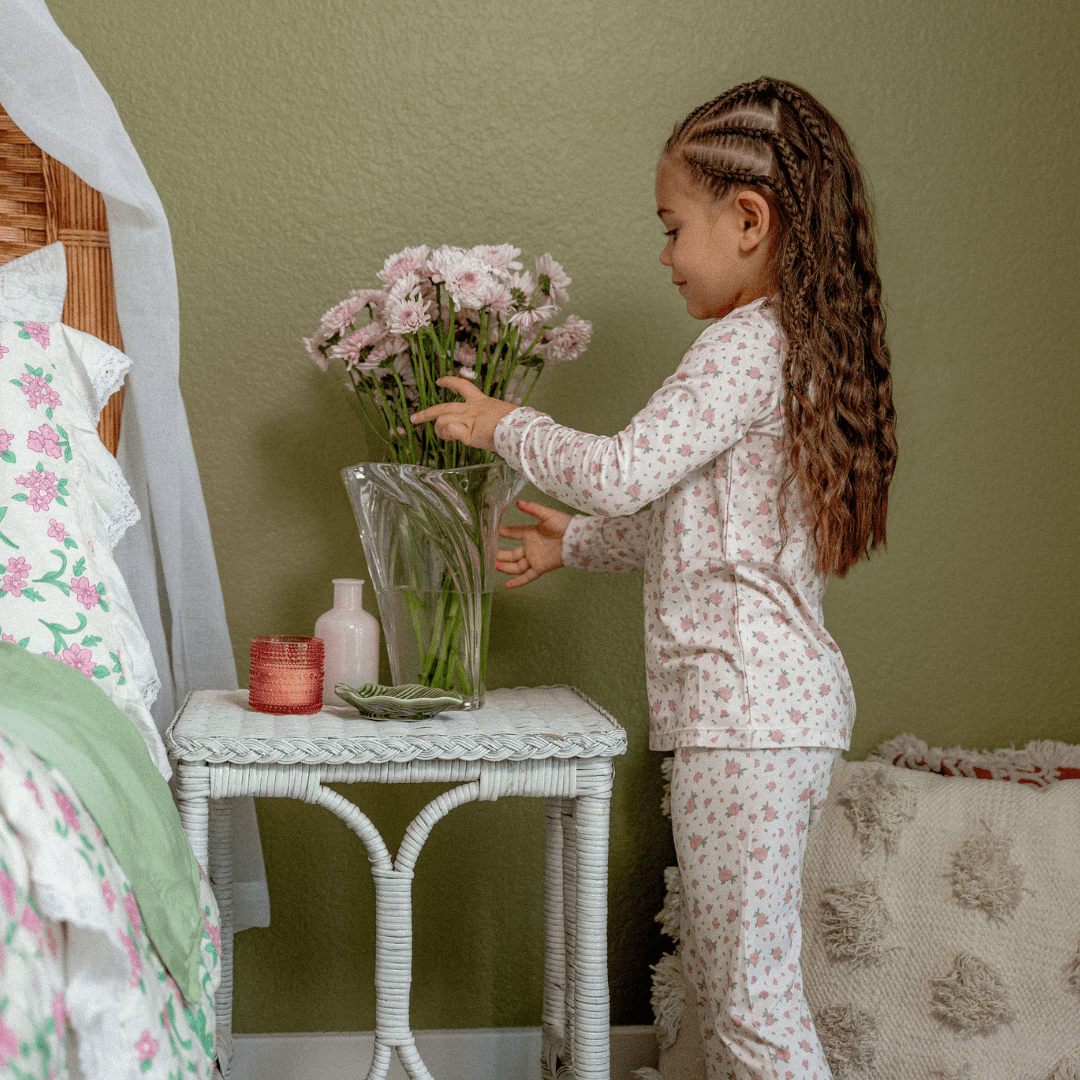 Toddler Pajama Set in Rosie Posie - Dear Perli